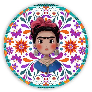 Capa Painel Redondo Sublimado - Frida
