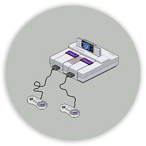 Capa Painel Redondo Sublimado - Super Nintendo Super Nintendo