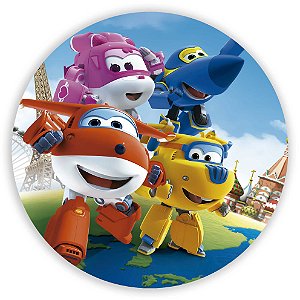 Capa Painel Redondo Sublimado - Super Wings Super Wings
