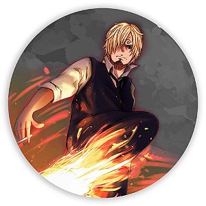 Capa Painel Redondo Sublimado - Sanji One Piece Sanji One Piece