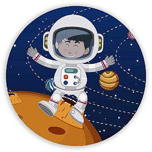Capa Painel Redondo Sublimado - Astronauta