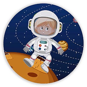 Capa Painel Redondo Sublimado - Astronauta