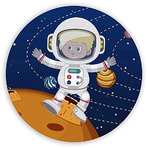 Capa Painel Redondo Sublimado - Astronauta