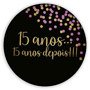 Capa Painel Redondo Sublimado - 15 anos