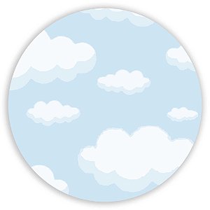 Capa Painel Redondo Sublimado - Nuvens