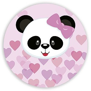 Capa Painel Redondo Sublimado - Panda