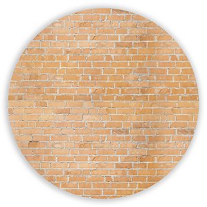 Capa Painel Redondo Sublimado - Parede de Tijolos