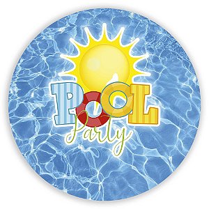 Capa Painel Redondo Sublimado - Pool Party