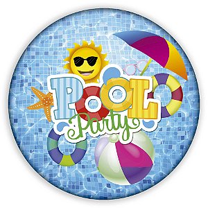 Capa Painel Redondo Sublimado - Pool Party
