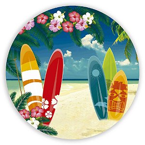 Capa Painel Redondo Sublimado - Praia