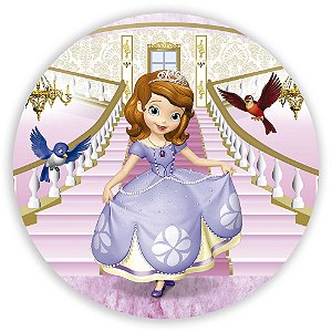 Capa Painel Redondo Sublimado - Princesa Sofia