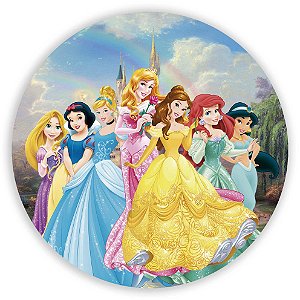 Capa Painel Redondo Sublimado - Princesas