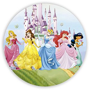 Capa Painel Redondo Sublimado - Princesas