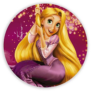 Capa Painel Redondo Sublimado - Rapunzel Enrolados