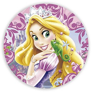 Capa Painel Redondo Sublimado - Rapunzel Enrolados