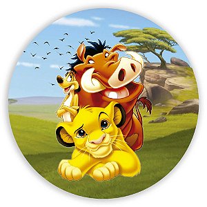 Capa Painel Redondo Sublimado - Rei Leao
