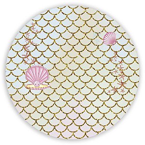Capa Painel Redondo Sublimado - Sereia