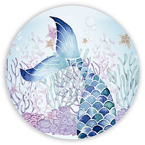 Capa Painel Redondo Sublimado - Sereia
