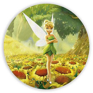 Capa Painel Redondo Sublimado - Sininho Tinker Bell