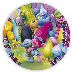 Capa Painel Redondo Sublimado - Trolls