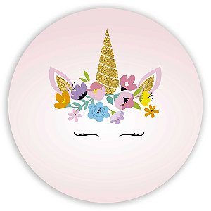 Capa Painel Redondo Sublimado - Unicornio