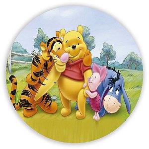 Capa Painel Redondo Sublimado - Ursinho Pooh