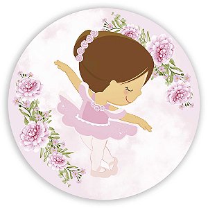 Capa Painel Redondo Sublimado - Bailarina Cute