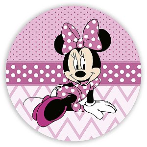 Capa Painel Redondo Sublimado - Minnie