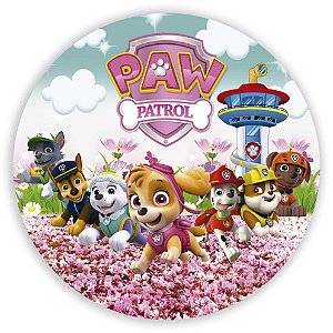 Capa Painel Redondo Sublimado - Patrulha Canina