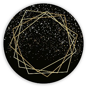 Capa Painel Redondo Sublimado - Glitter Dourado