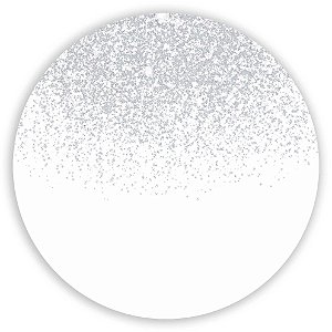 Capa Painel Redondo Sublimado - Glitter Branco Glitter Branco