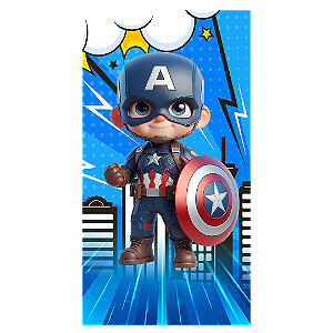 Capa Faixa Lateral Sublimado - Herois Capitão America