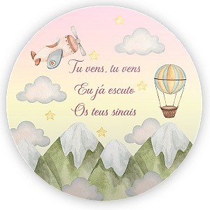 Capa Painel Redondo Sublimado - Tu Vens