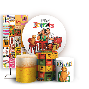 Capas Painel Redondo Trio Cilindro e Faixa Lateral Sublimado - Brasilidade