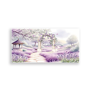 Capa Painel Retangular Sublimado - Jardim de Lavandas
