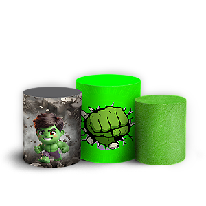 Capas Trio Cilindro Sublimado Vest Facil - Herois Hulk