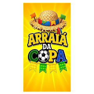 Capa Faixa Lateral Sublimado - Copa do Mundo Arraia Festa Junina
