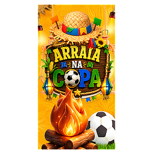 Capa Faixa Lateral Sublimado - Copa do Mundo Arraia Festa Junina