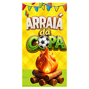 Capa Faixa Lateral Sublimado - Copa do Mundo Arraia Festa Junina