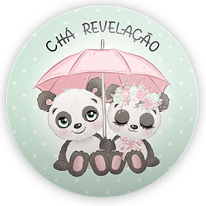 Capa Painel Redondo Sublimado - Chá Revelação