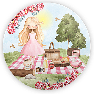 Capa Painel Redondo Sublimado - Picnic