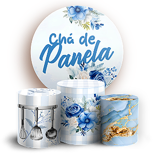 Capas Painel Redondo e Trio Cilindro Sublimado - Chá de Panela