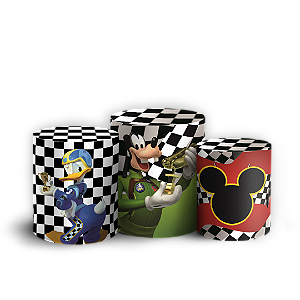 Capas Trio Cilindro Sublimado Veste Fácil - Mickey Corrida