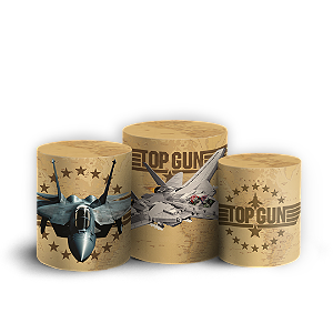 Capas Trio Cilindro Sublimado Veste Fácil - Top Gun