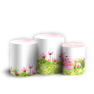 Capas Trio Cilindro Sublimado Veste Fácil - Jardim