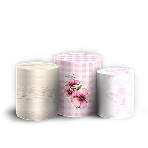 Capas Trio Cilindro Sublimado Veste Fácil - Jardim