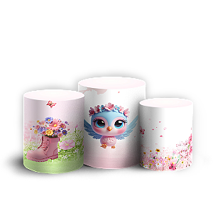 Capas Trio Cilindro Sublimado Veste Fácil - Jardim