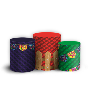 Capas Trio Cilindro Sublimado Veste Fácil - Festa Junina
