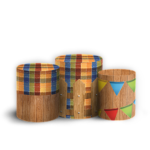 Capas Trio Cilindro Sublimado Veste Fácil - Festa Junina