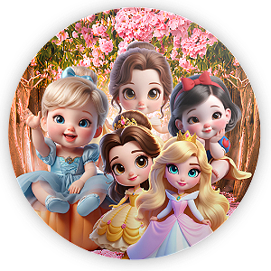 Capa Mini Painel Sublimado - Princesas